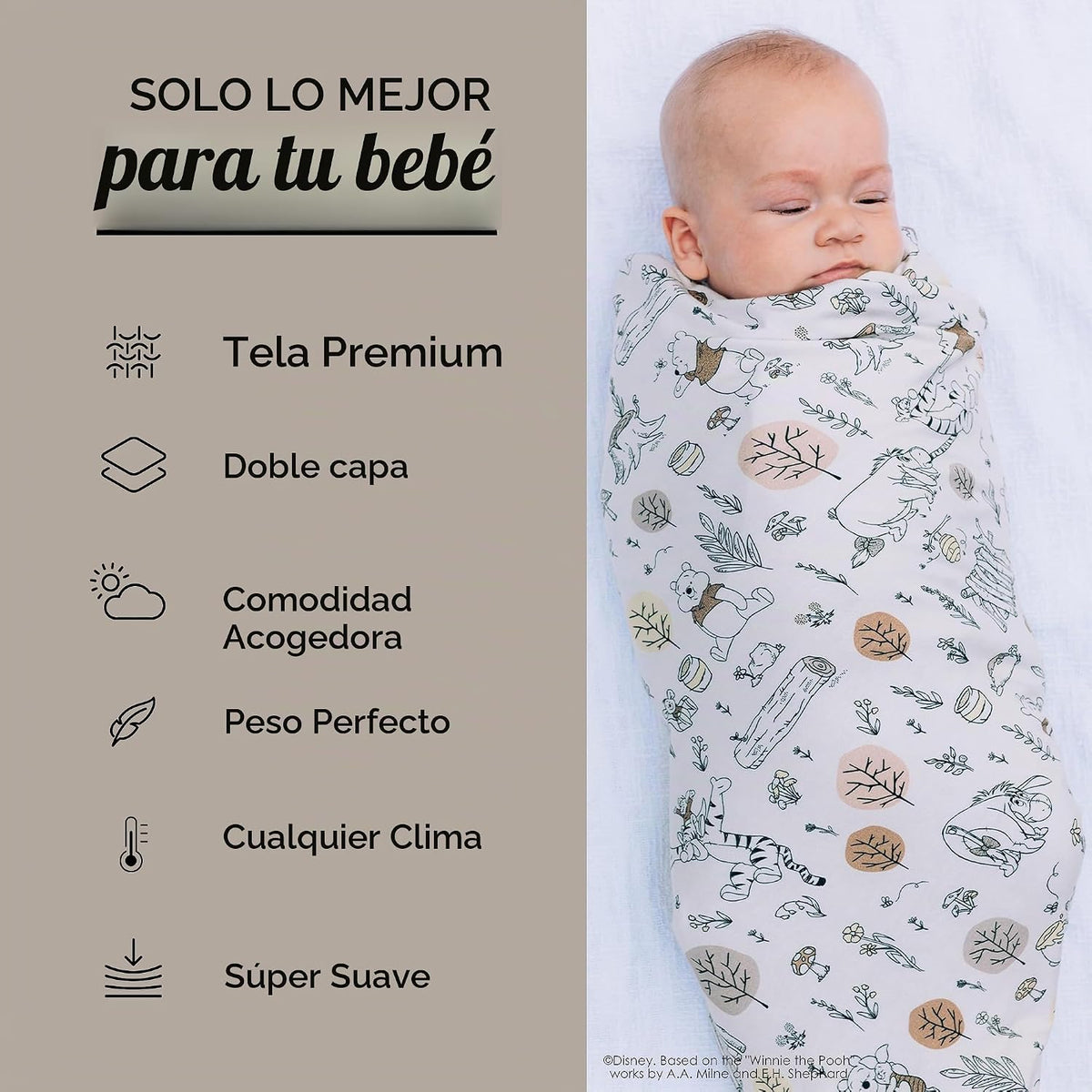 Milk Snob - Manta de recepción de Disney (Winnie The Pooh Baby Bee)...