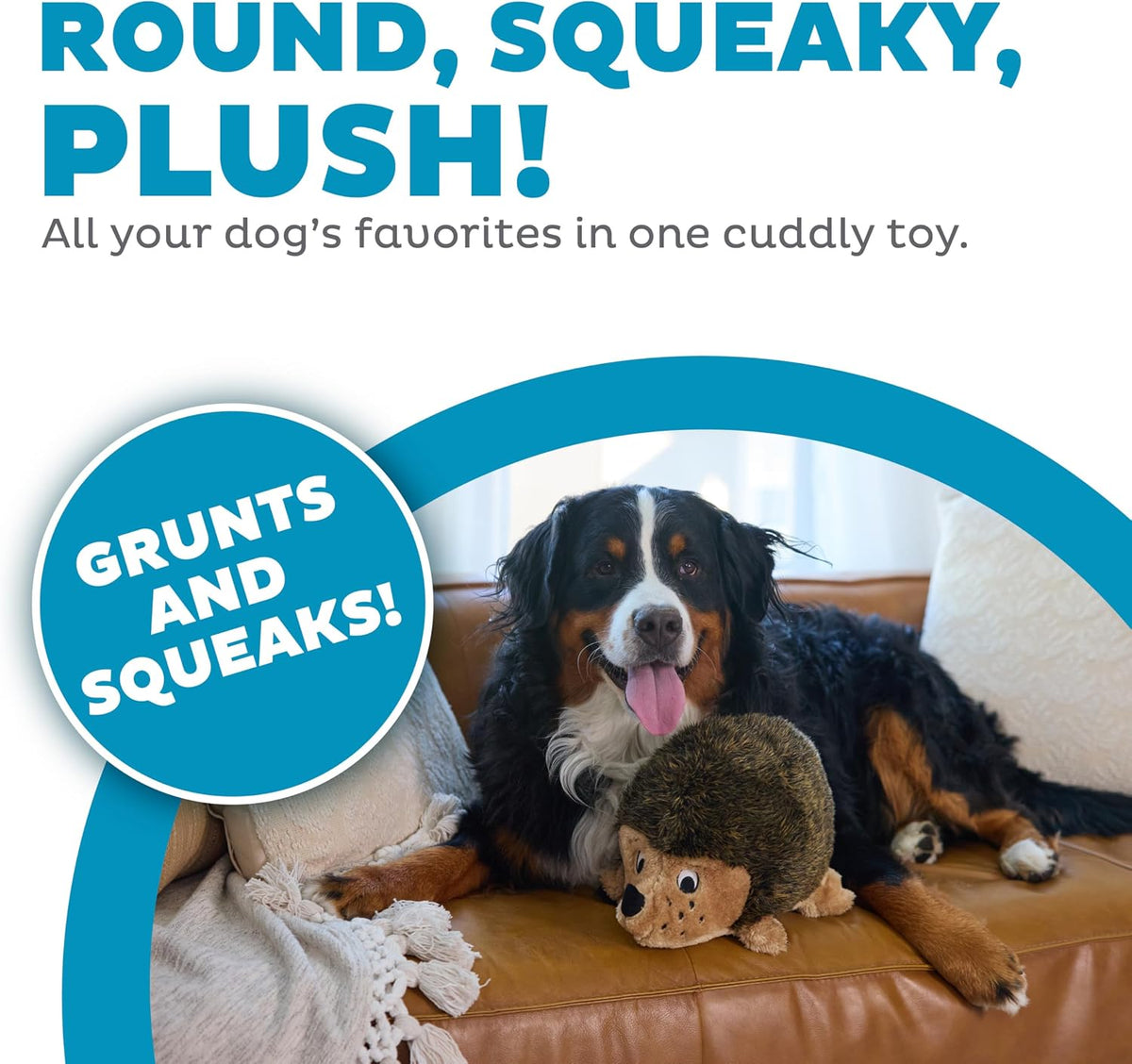 Outward Hound, juguete de peluche Hedgehogz para perro, XL | Piel s...