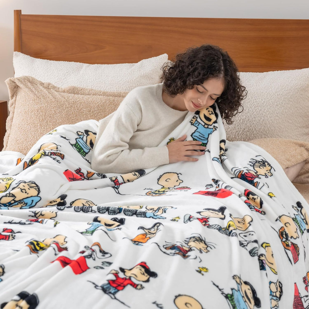 Manta de Sherpa de Snoopy de Berkshire Blanket® Peanuts® Cute Chara...