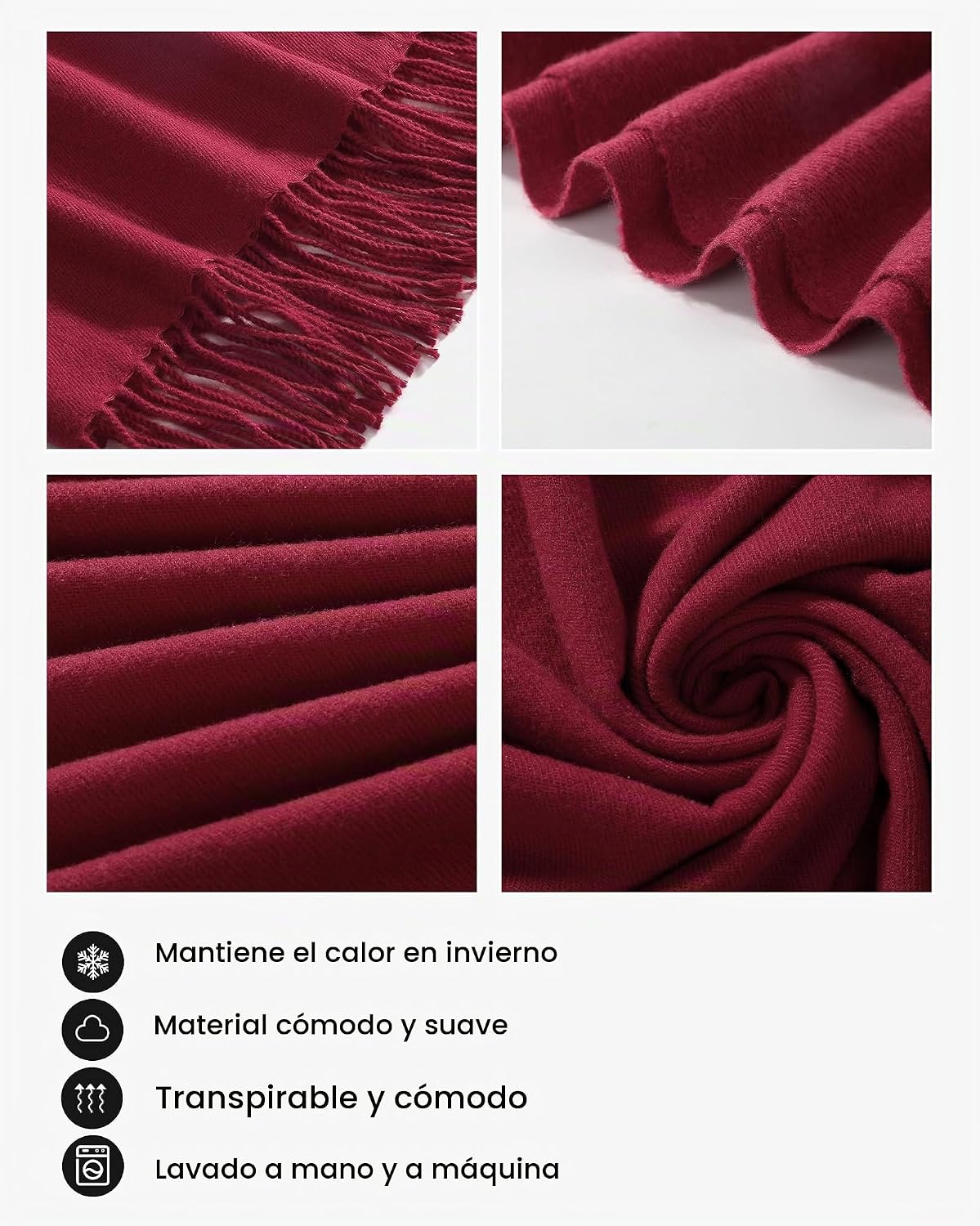 Ymomode Bufandas para mujer, chales de pashmina y envolturas para v...