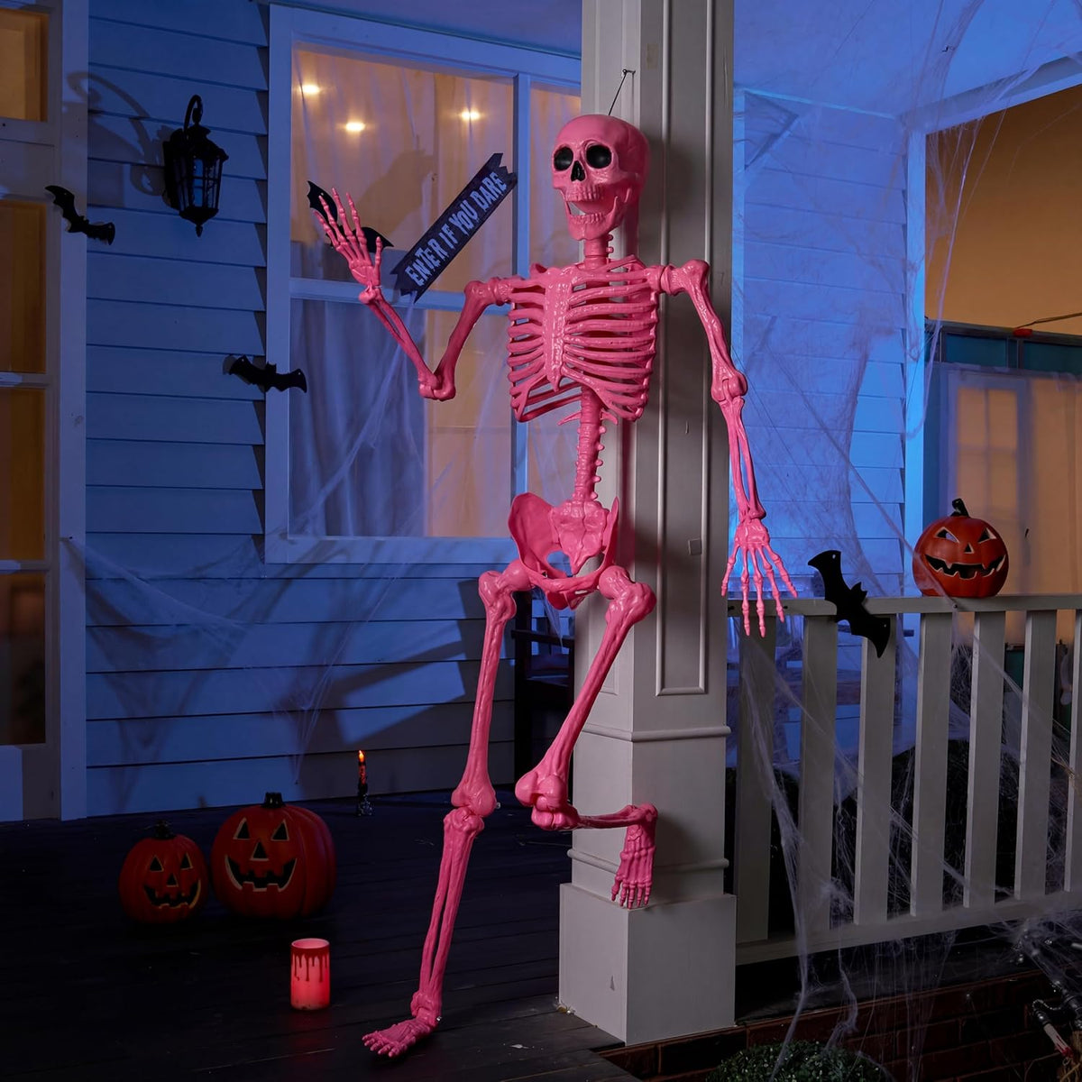 JOYIN - Esqueleto de Halloween posable de 1.7 m de la colección Lif...