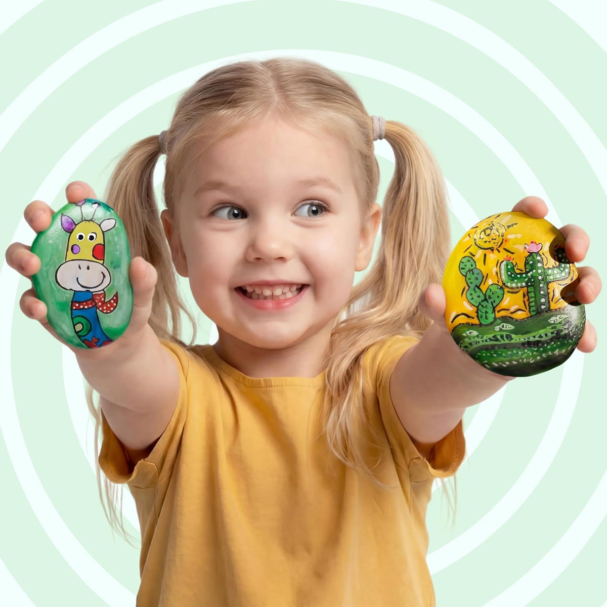 JOYIN Kit de pintura de roca para niños, artes y manualidades para...