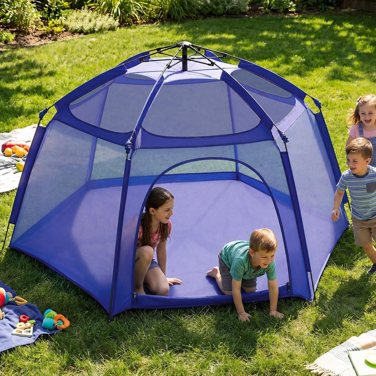 Alvantor® Corralito Pop Up de 84 x 84 x 44 pulgadas portátil para b...