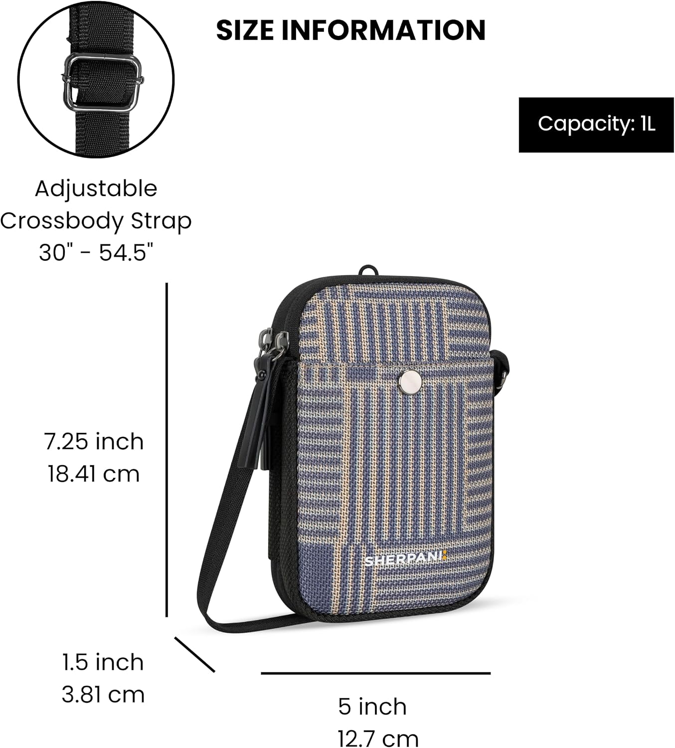 Sherpani Simplicity, cartera cruzada antirrobo, bolsa de hombro de...