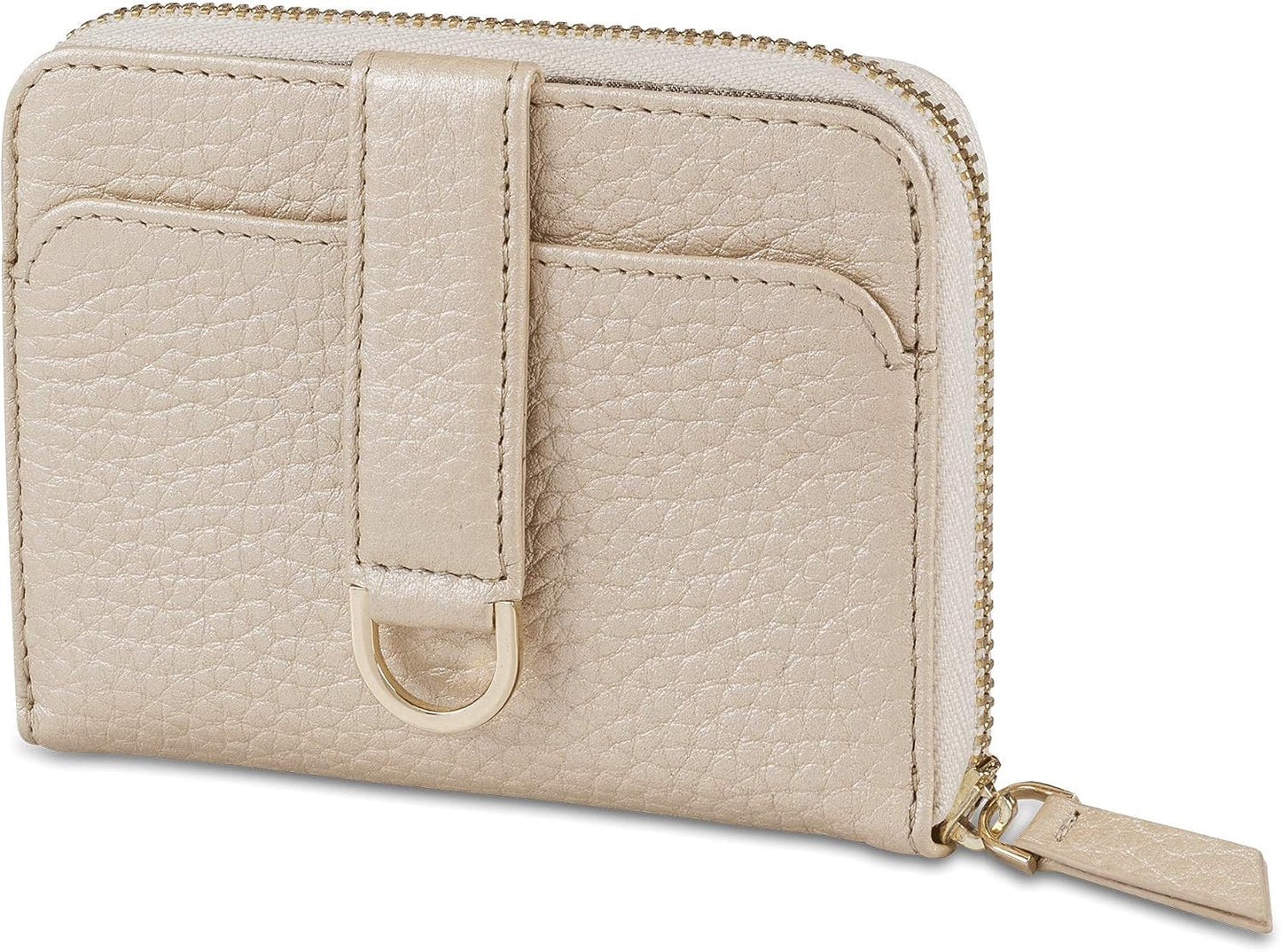 Vaultskin Cartera pequeña para mujer, tarjetero de cuero con bloque...
