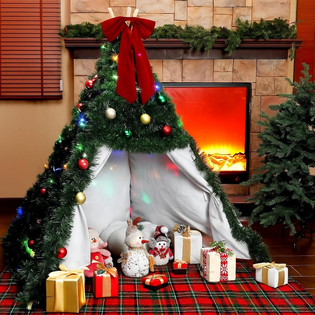 Roundfunny Juego de tienda de campaña de árbol de Navidad de 5 pies...