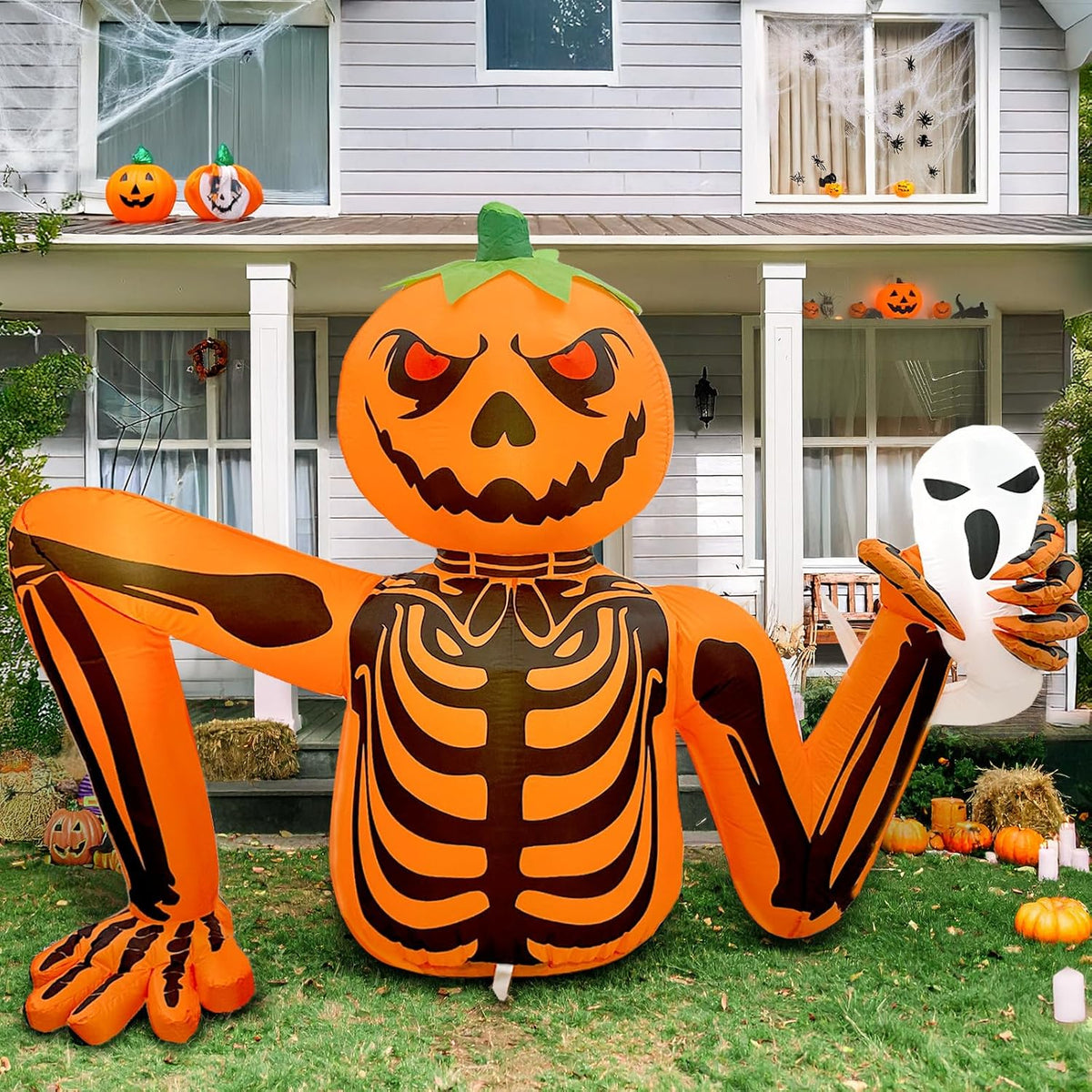 GUDELAK Decoración inflable de Halloween de 5 pies para exteriores,...