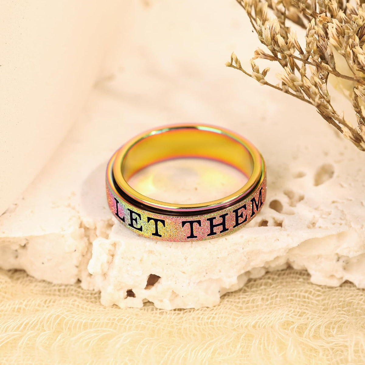 Fidget Toys Anillo de ansiedad para adultos para mujeres: Fidget Sp...