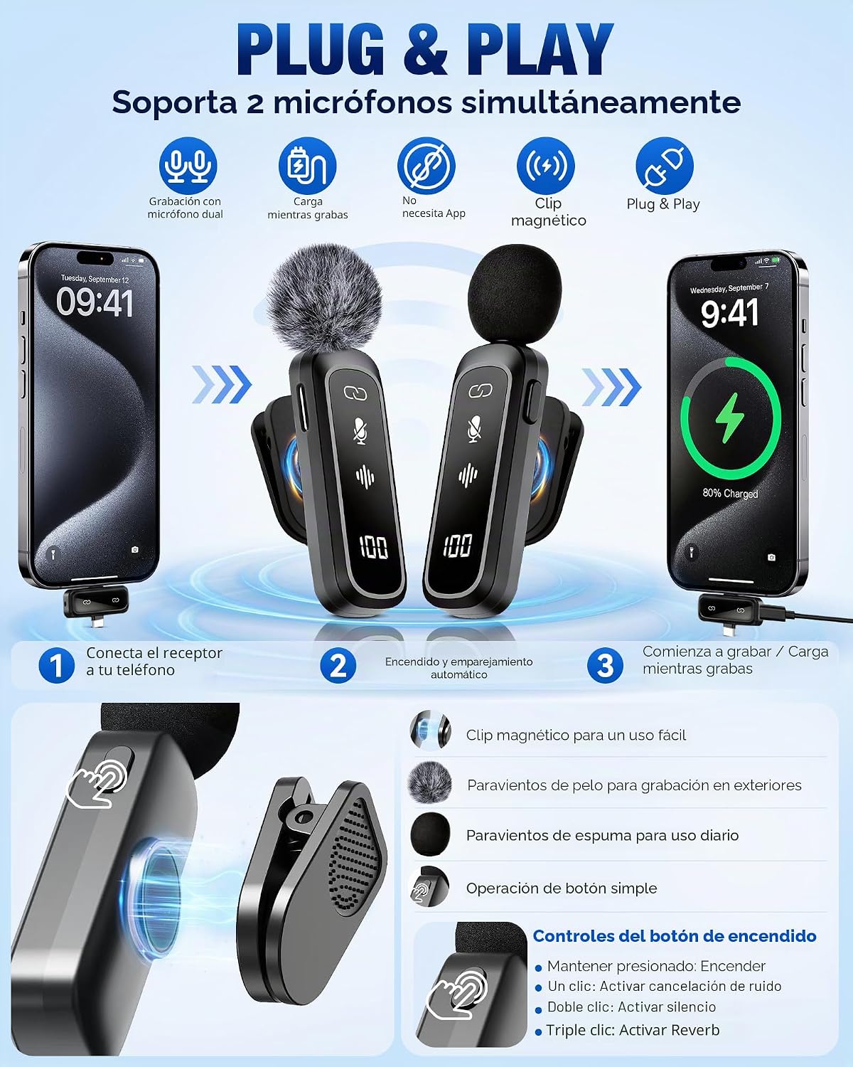 Kit de vlogging para iPhone\/Android, TikTok YouTube Kit de inicio...