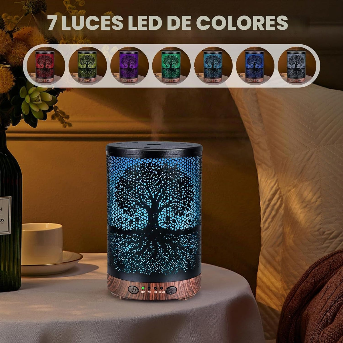 JOYOLO Difusor de aceite esencial de 4.1 fl oz de metal difusor de...