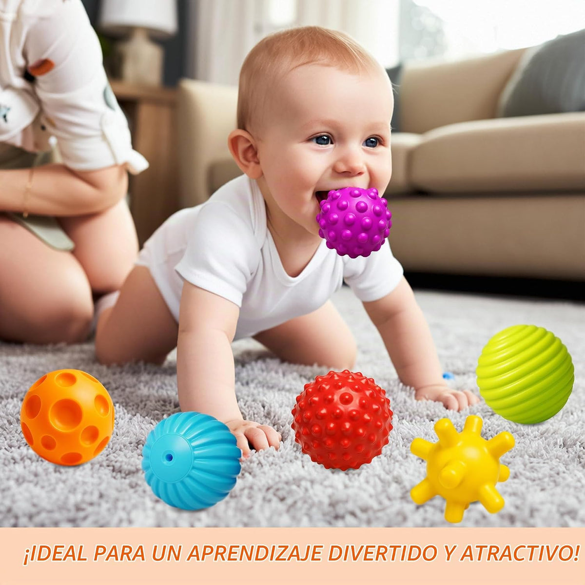 ROHSCE Bolas de bebé para niños pequeños de 1 a 3 años, juguetes de...