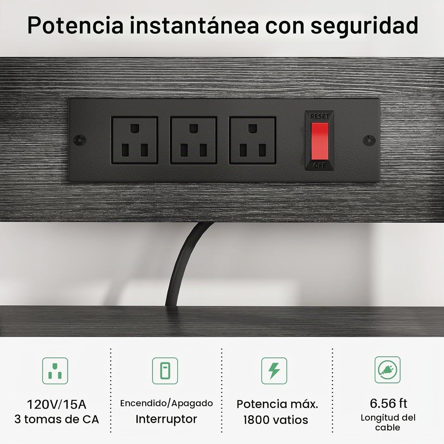 SNTD Estante de Panadero con Toma de Corriente - Soporte para Micro...