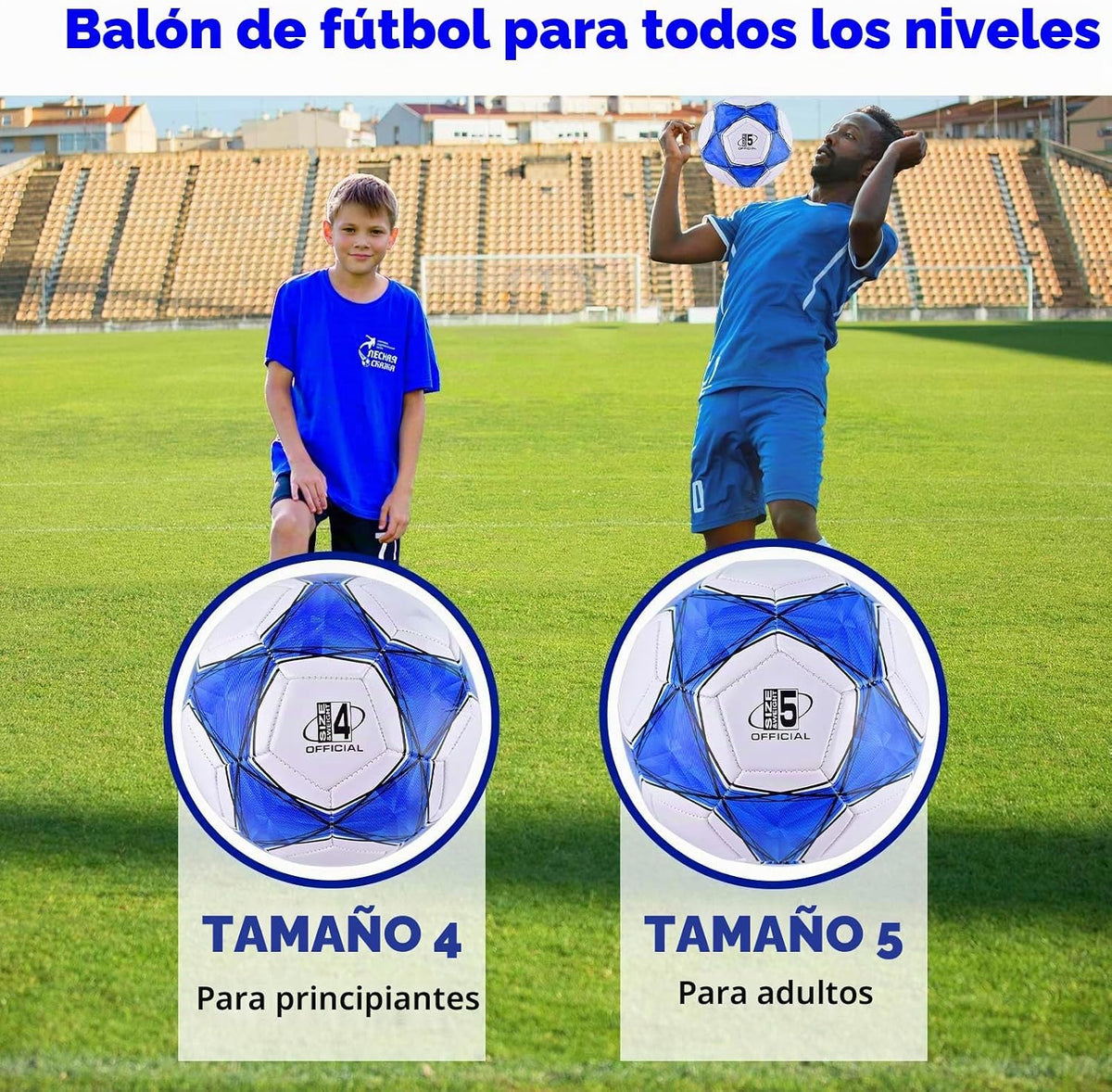 ELKCIP Paquete de 6 pelotas de fútbol clásicas desinfladas tamaño 4...