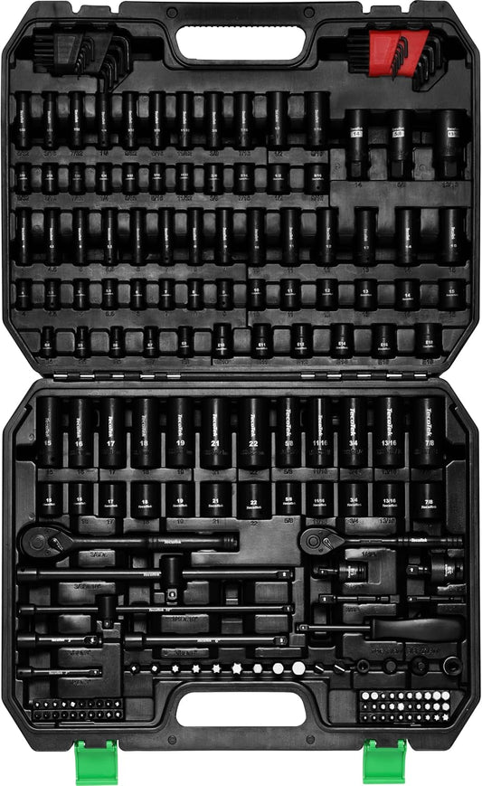 TecoTek Juego de llaves de vaso Dr. Impact de 1\/4 y 3\/8 pulgadas,...