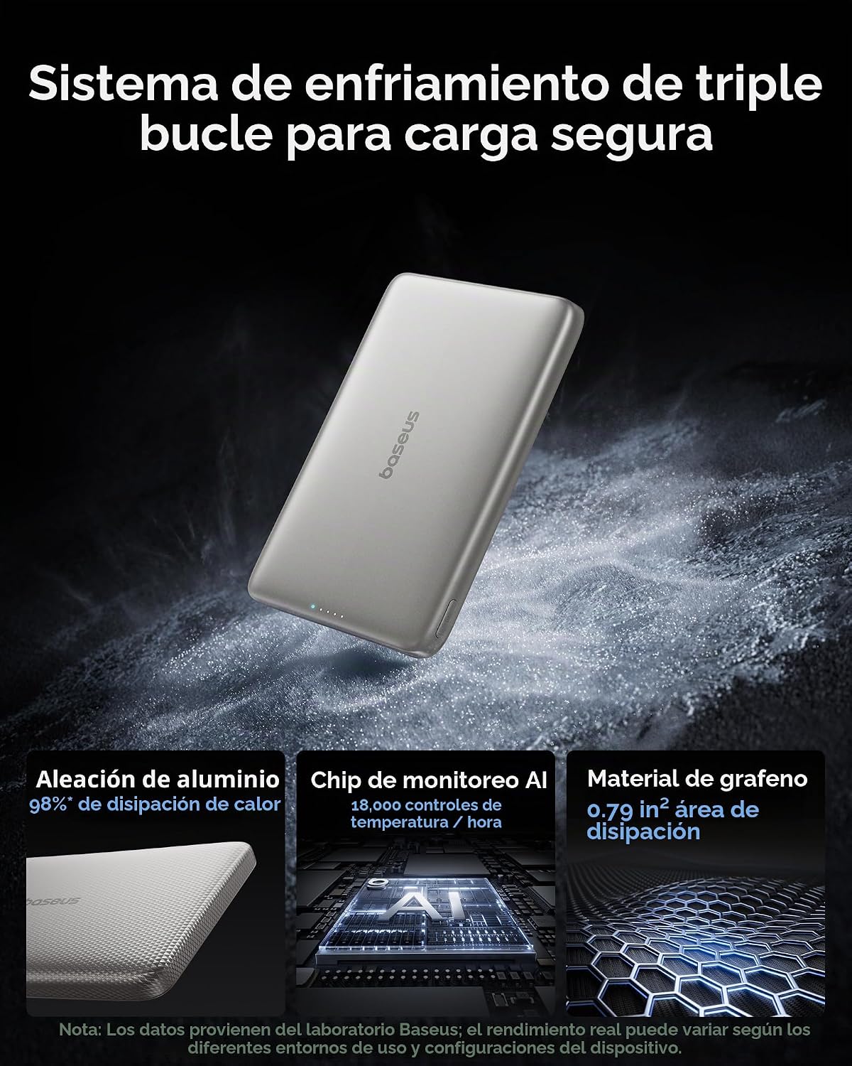 Baseus Picogo - Cargador portátil Magsafe, Qi2 15 W 0.5 pulgadas, u...