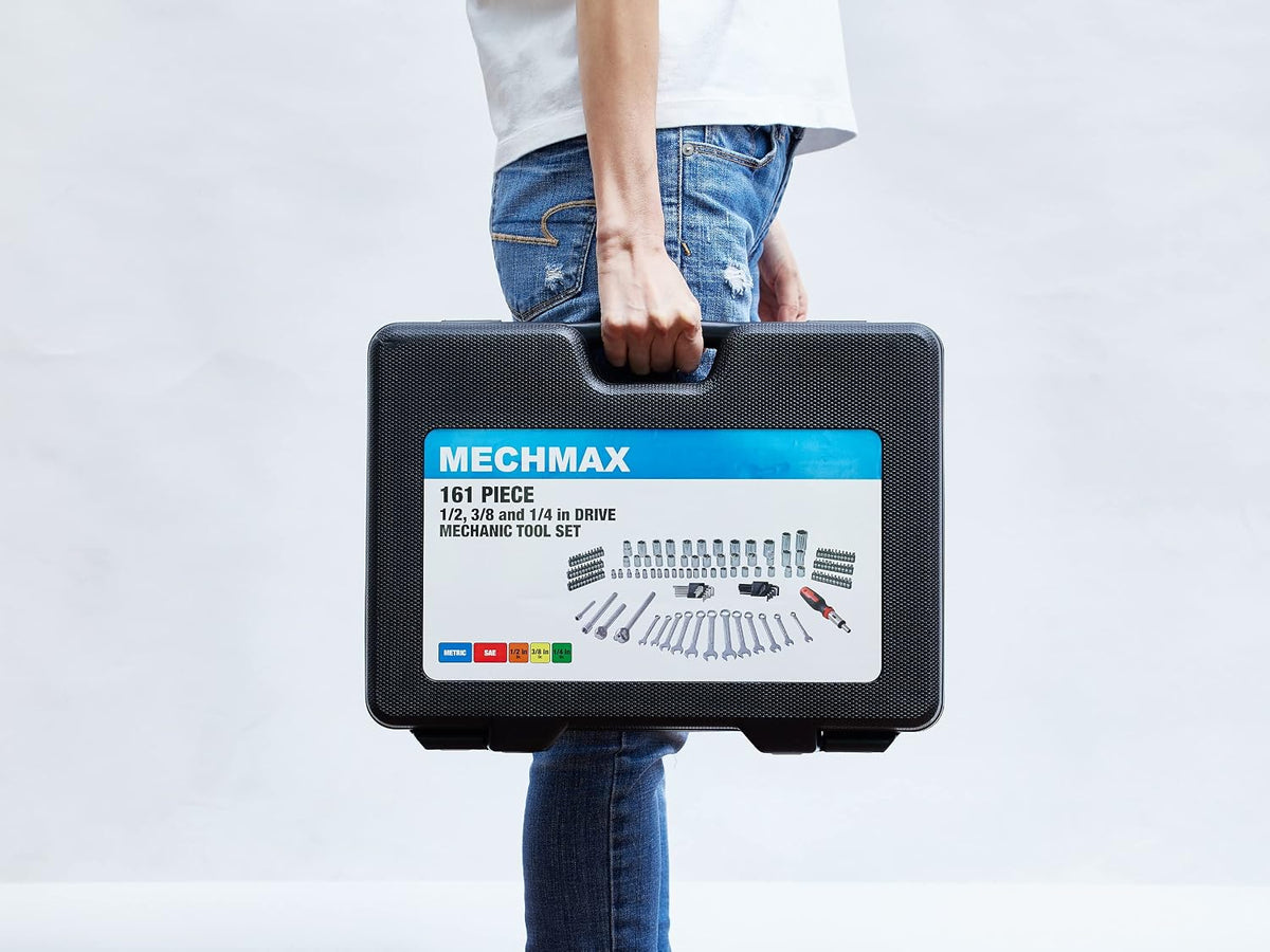 MECHMAX Juego de herramientas Master Mechanics de 161 piezas y kit...