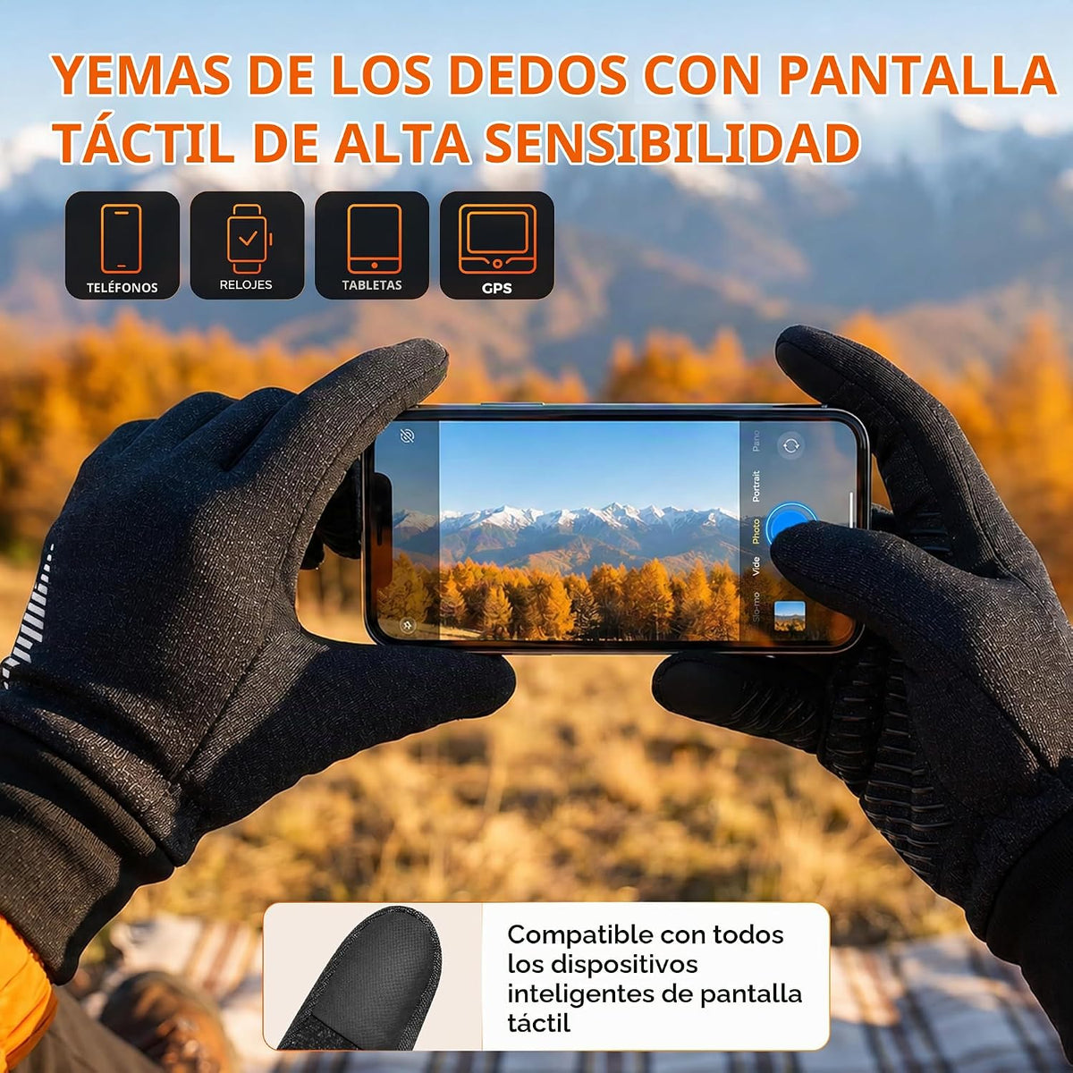rivmount Guantes ligeros de invierno para correr, pantalla táctil y...