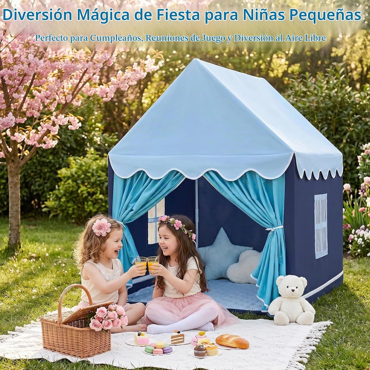 GeeSound Tienda de campaña para niños para niñas en el interior: co...
