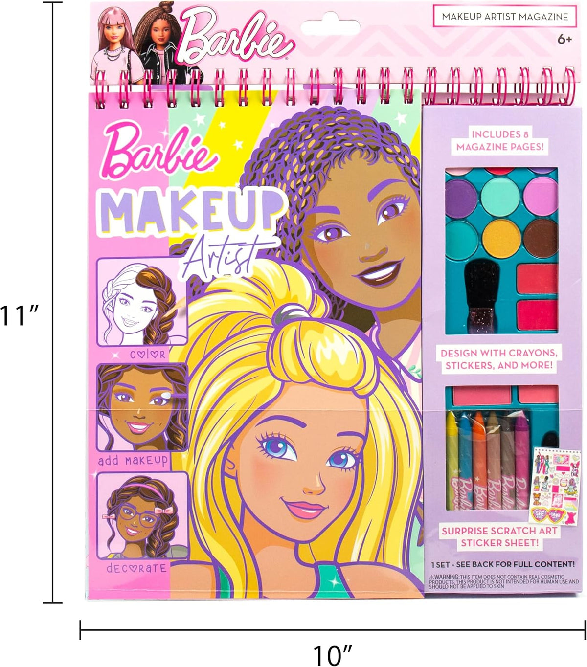Horizon Group USA Kit de revista para artista de maquillaje, Barbie...