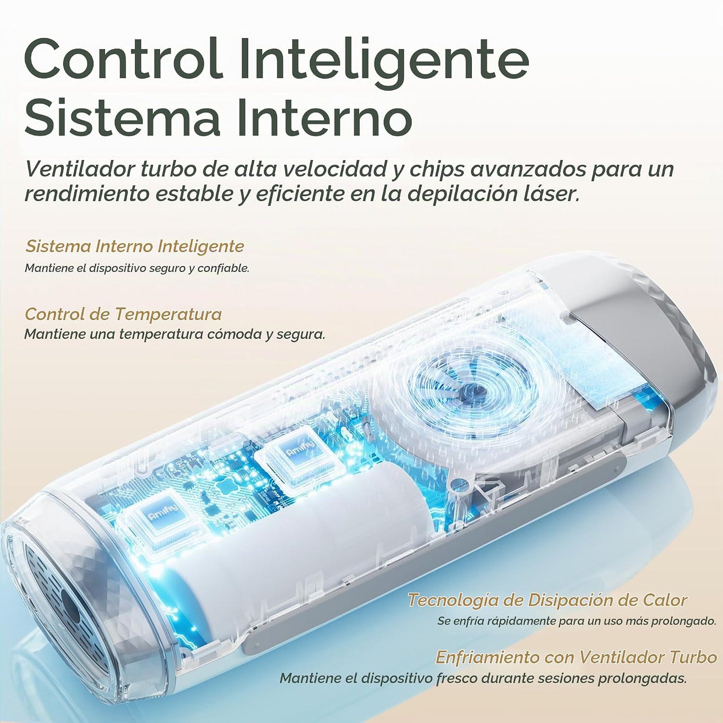 Dispositivo de depilación IPL de uso doméstico Amifiy con enfriamie...