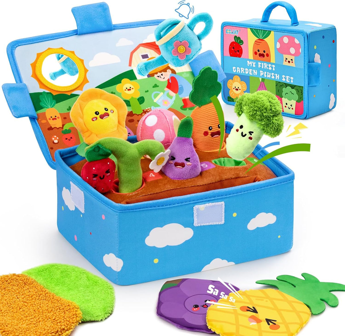 Juguetes para bebés de 6 a 12 meses, Montessori Sensory Garden Plus...