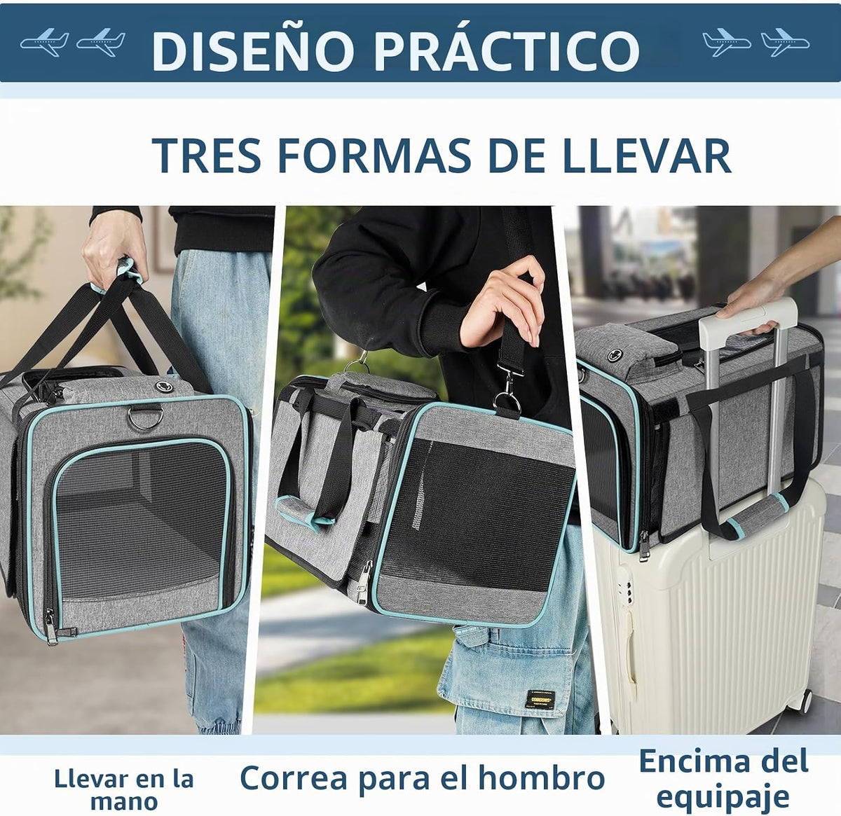 GAPZER Transportín para Gatos Aprobado por Aerolíneas American, Uni...