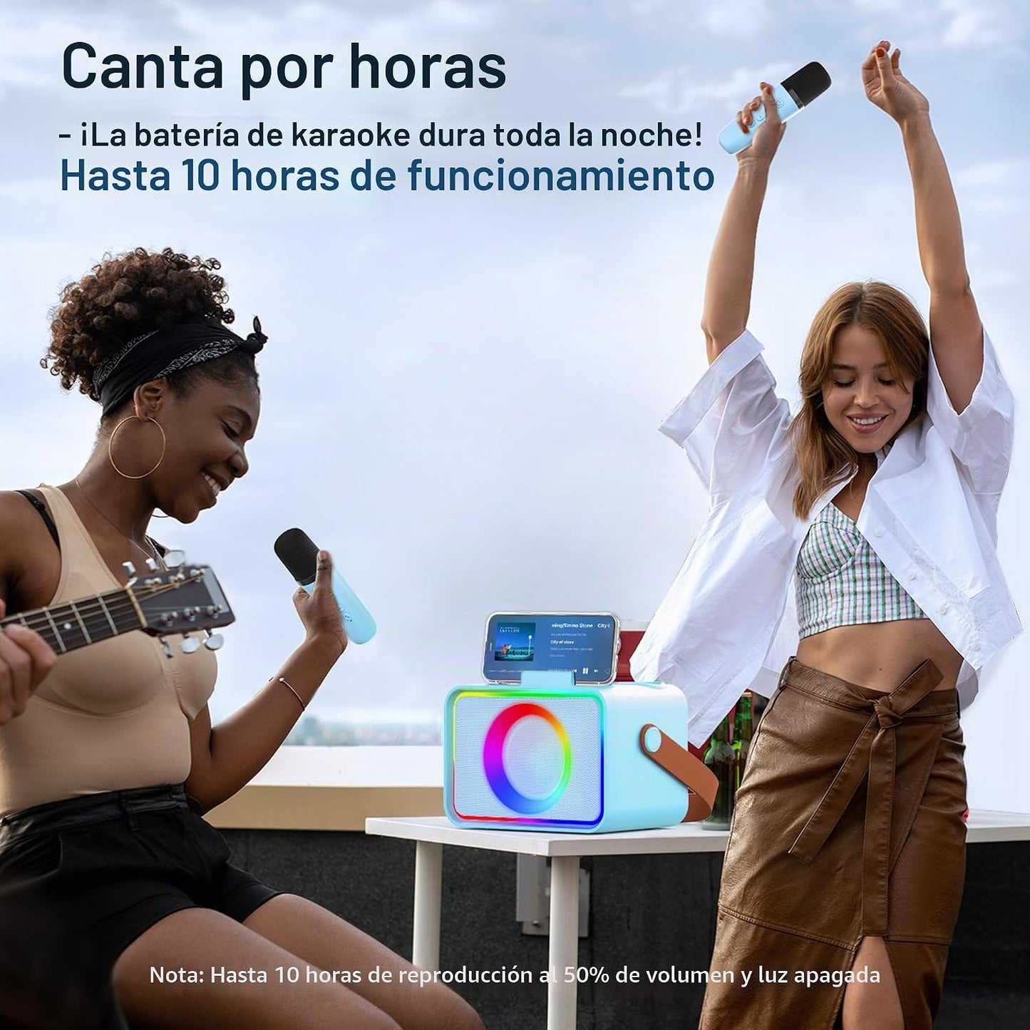 Máquina de karaoke para niños y adultos, altavoz Bluetooth portátil...