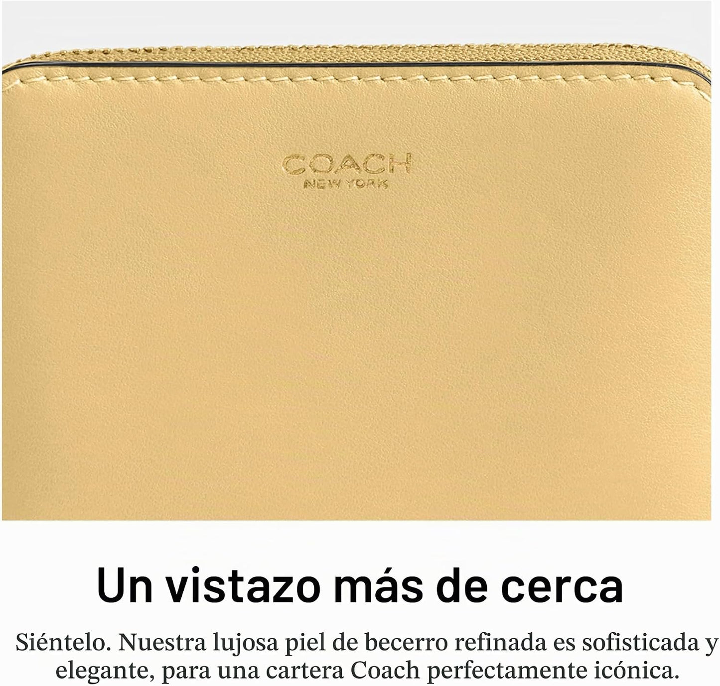 Coach Billetera de cocodrilo en relieve para mujer