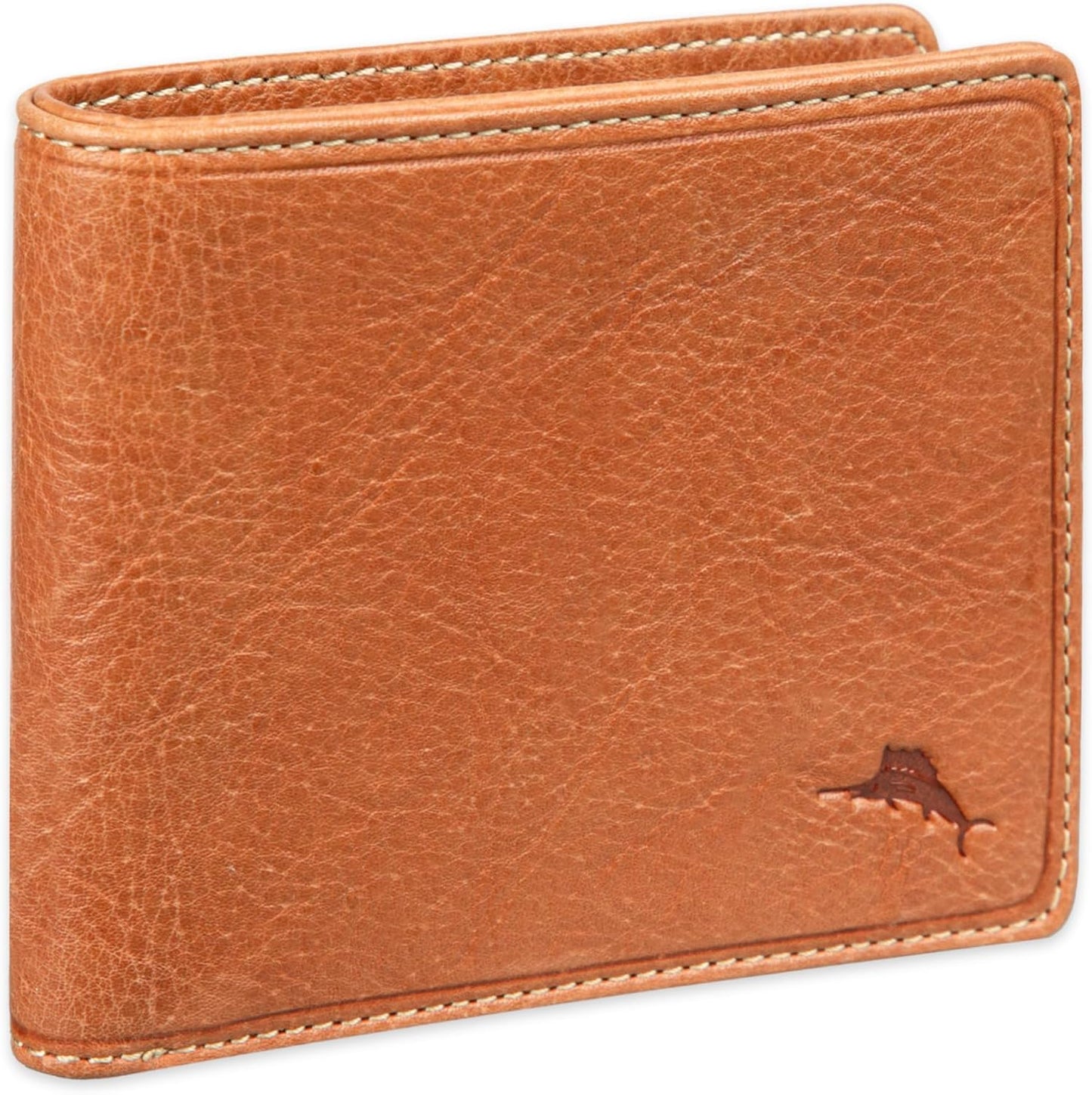 Tommy Bahama Cartera de cuero genuino para hombre con capacidad ext...