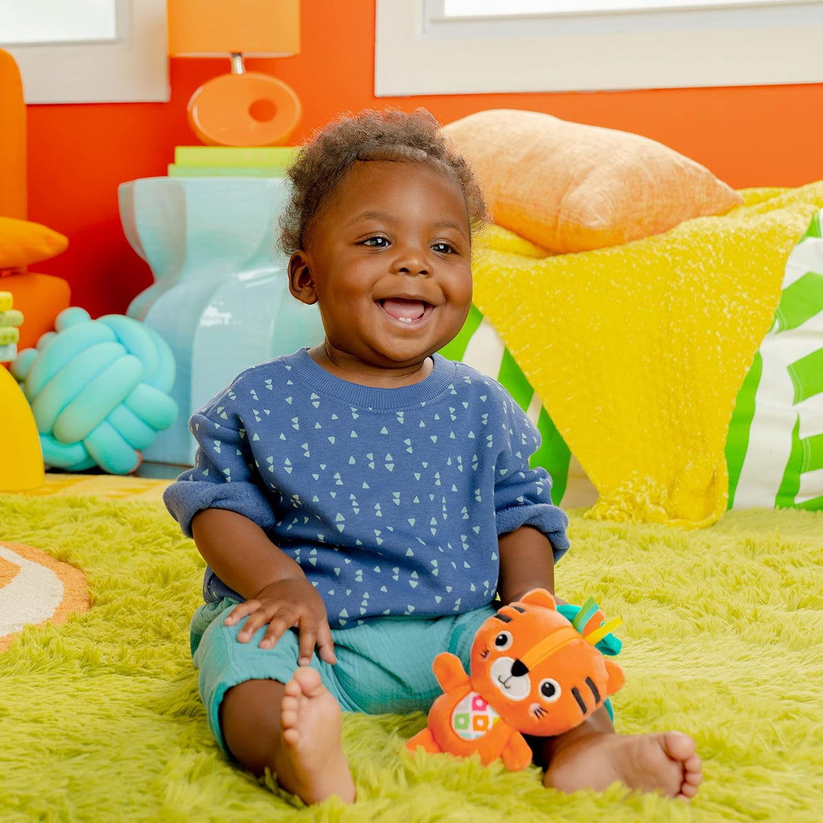 Bright Starts Jingle Joy - Juguete de alcance y sonajero para coche...
