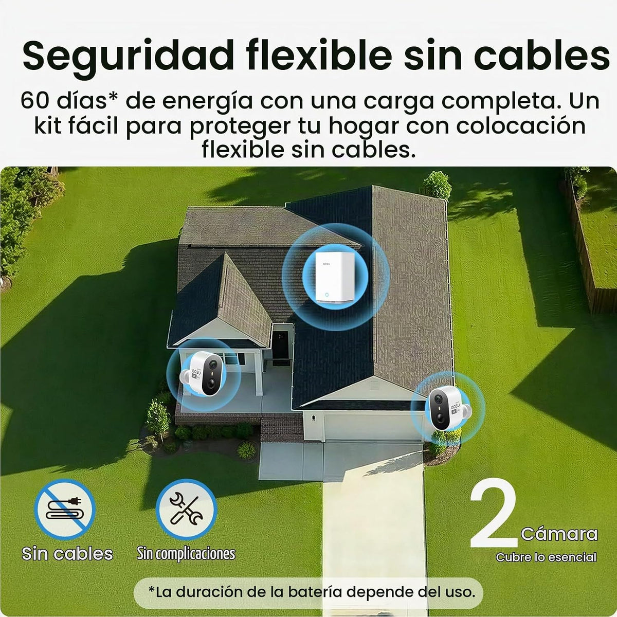 aosu Cámaras de seguridad sistema inalámbrico para el hogar al aire...