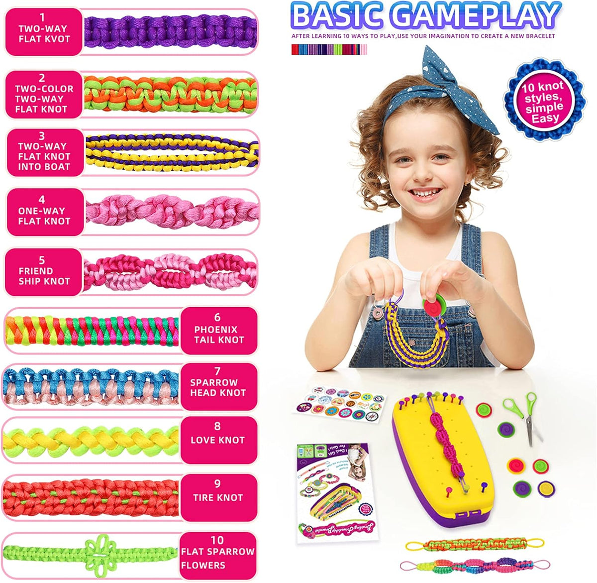Kit de fabricación de pulseras de la amistad, juguetes, para niñas...