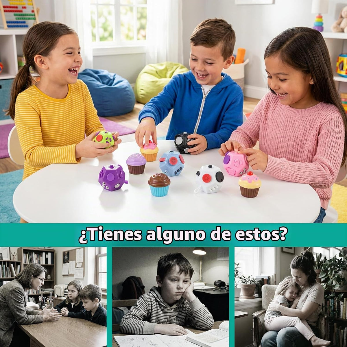 Cubo pequeño de juguetes antiestrés \u2013 Cubo de 12 lados antians...