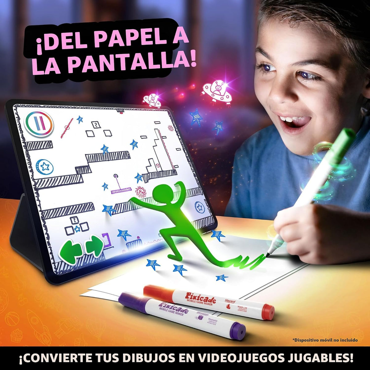 Pixicade Draw &amp; Play Video Game Maker - Kit STEM para niños, re...