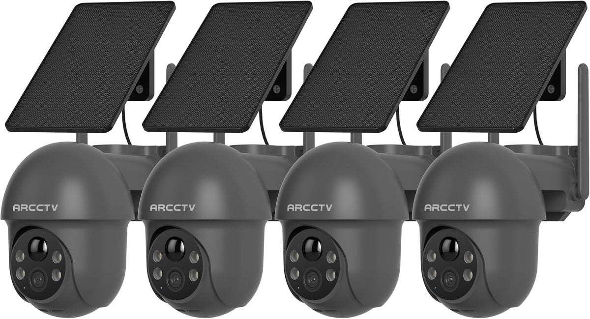 ARCCTV Cámaras de seguridad solares WiFi inalámbricas para exterior...