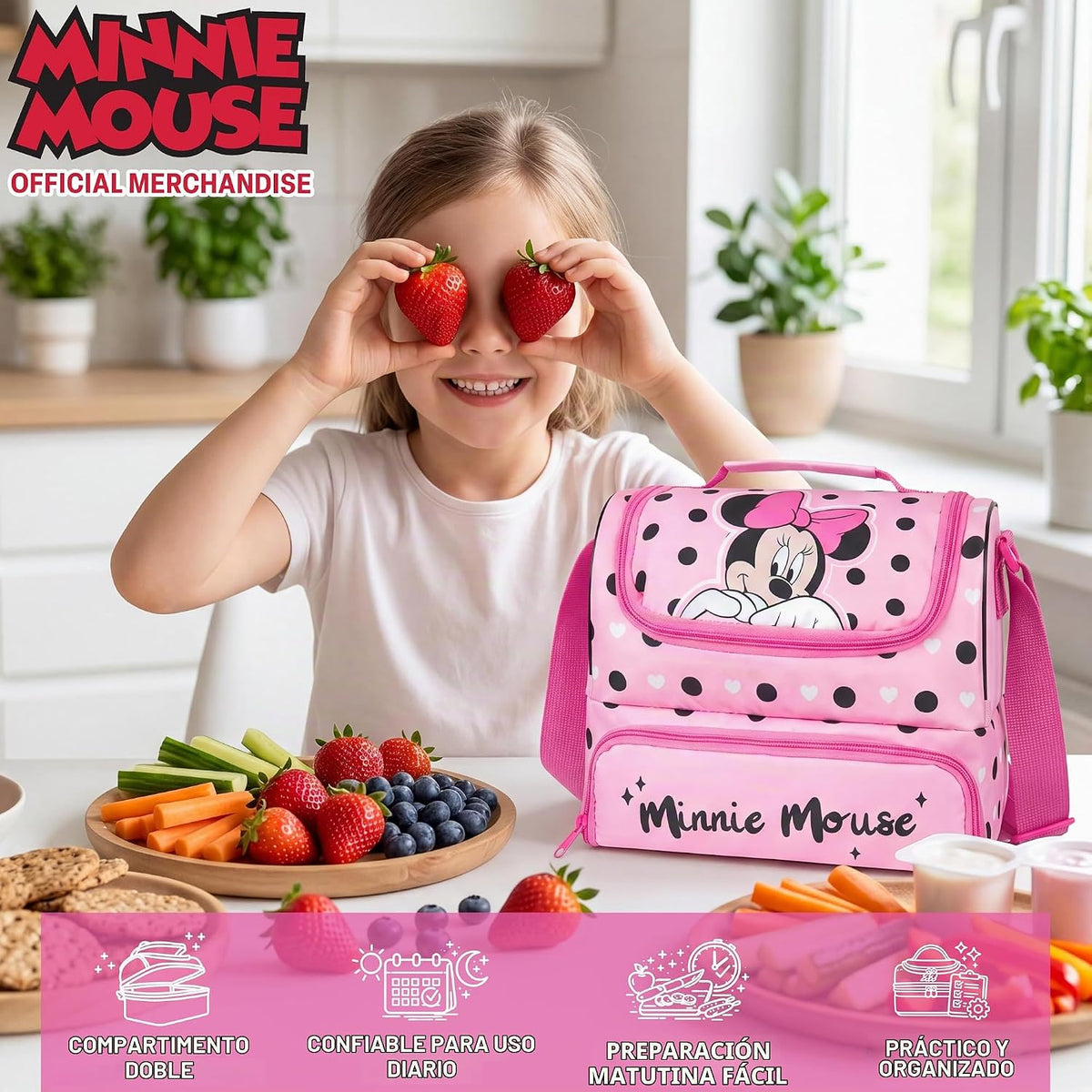 Get Trend Disney Minnie Mouse - Bolsa de almuerzo aislada para la e...