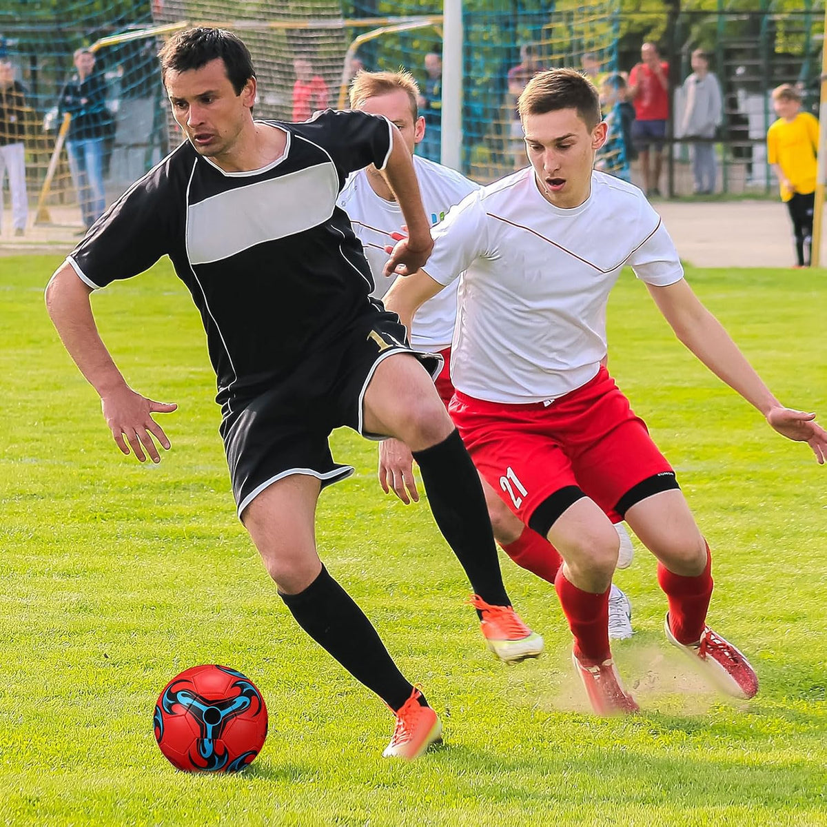 Lunmon 12 pelotas de fútbol a granel con 2 bombas, tamaño oficial,...