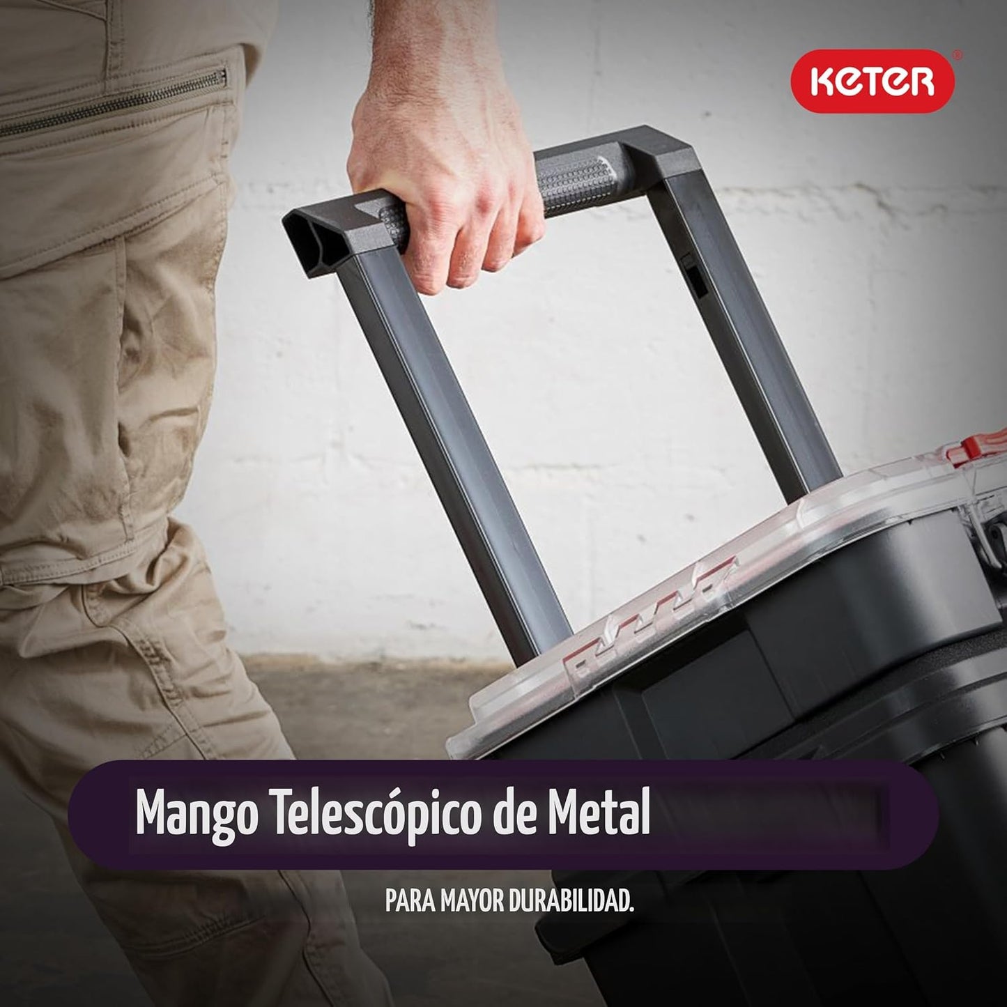 Keter Stack-n-Roll Organizador Modular de Herramientas para Almacen...