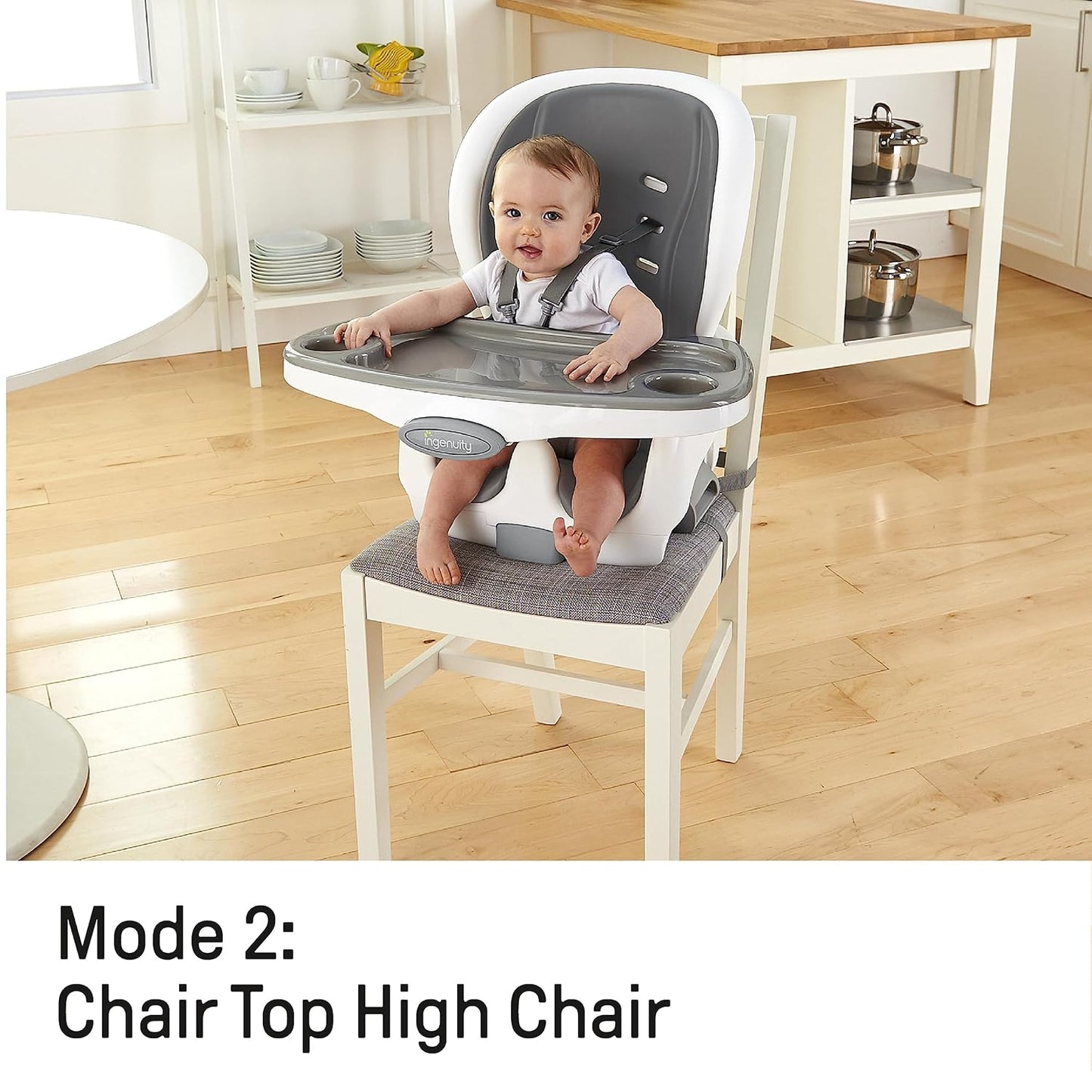 Ingenuity SmartClean Trio Elite - Silla alta convertible 3 en 1 par...