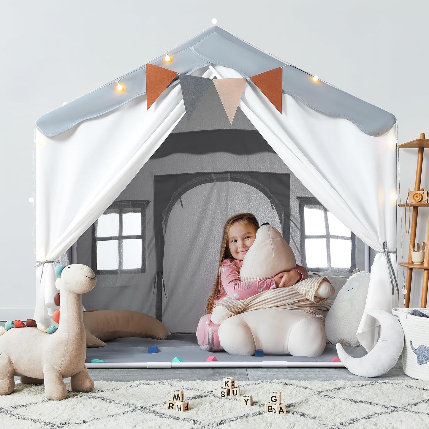 besrey Tienda de campaña para niños, tienda de campaña 2 en 1 con |...