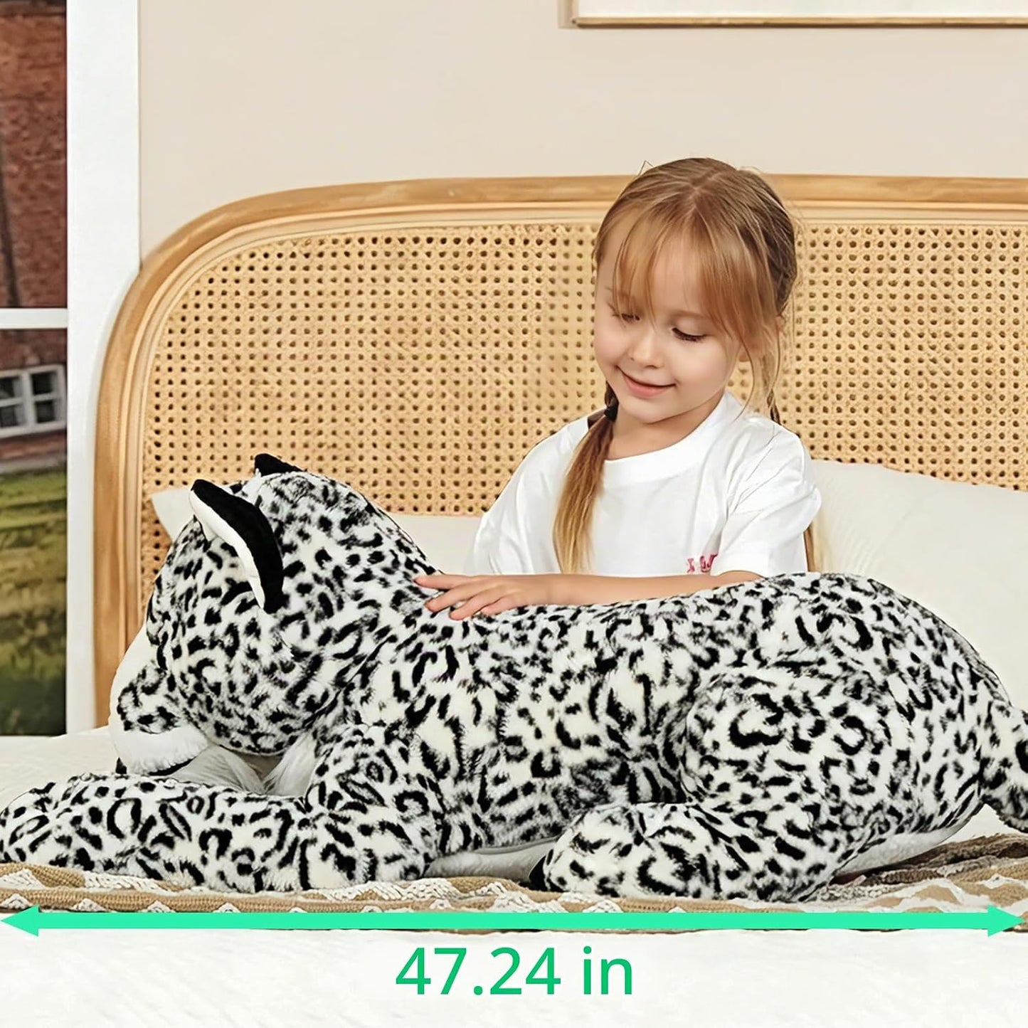 MaoGoLan Almohada de Animal de Peluche Leopardo de las Nieves Gigan...