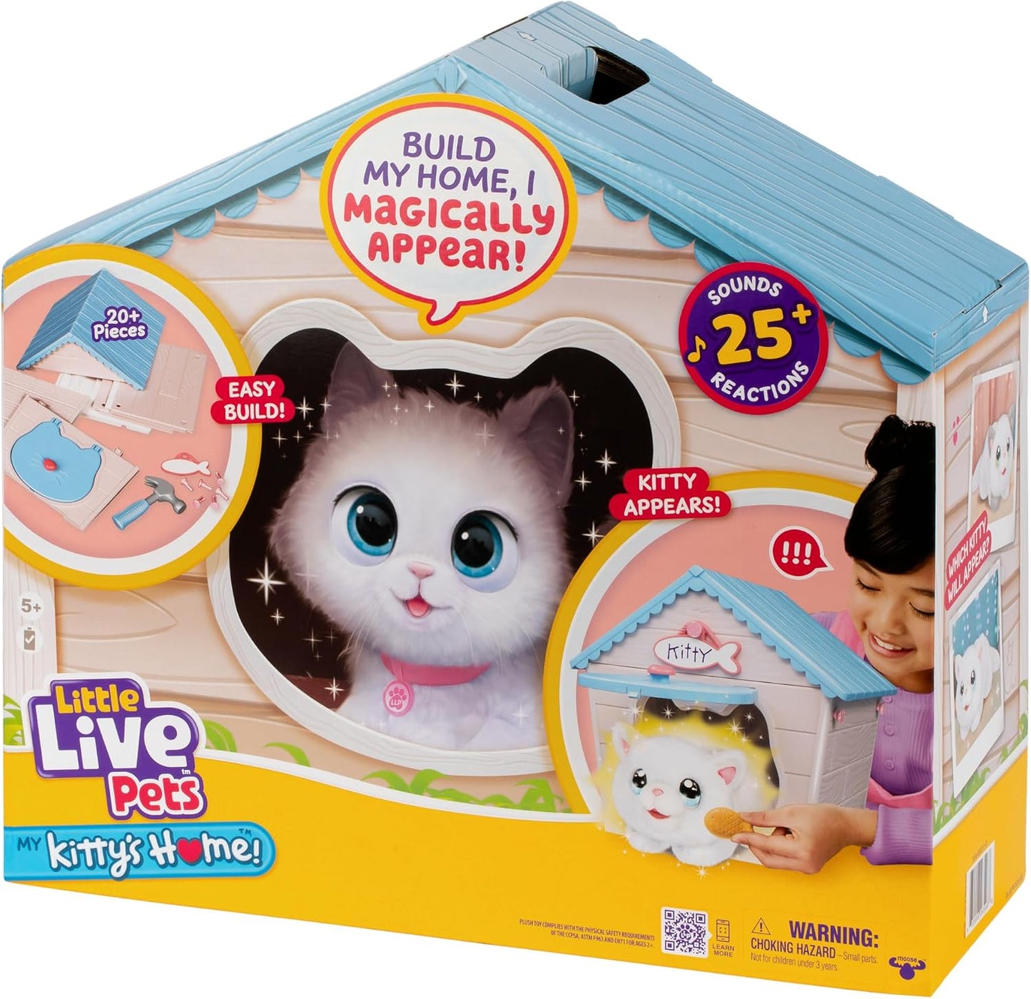 Little Live Pets Figuras de gato para niños, juego de animales de c...