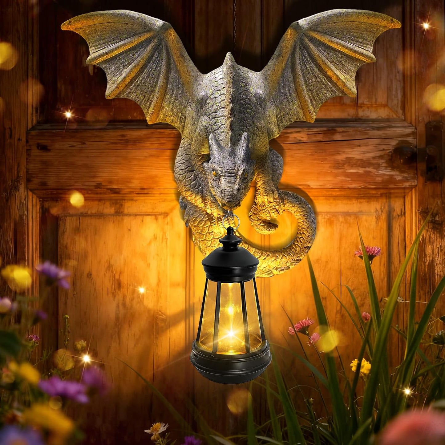 Estatua de Jardín Abrazador de Árboles Dragón - Esculturas Colgante...