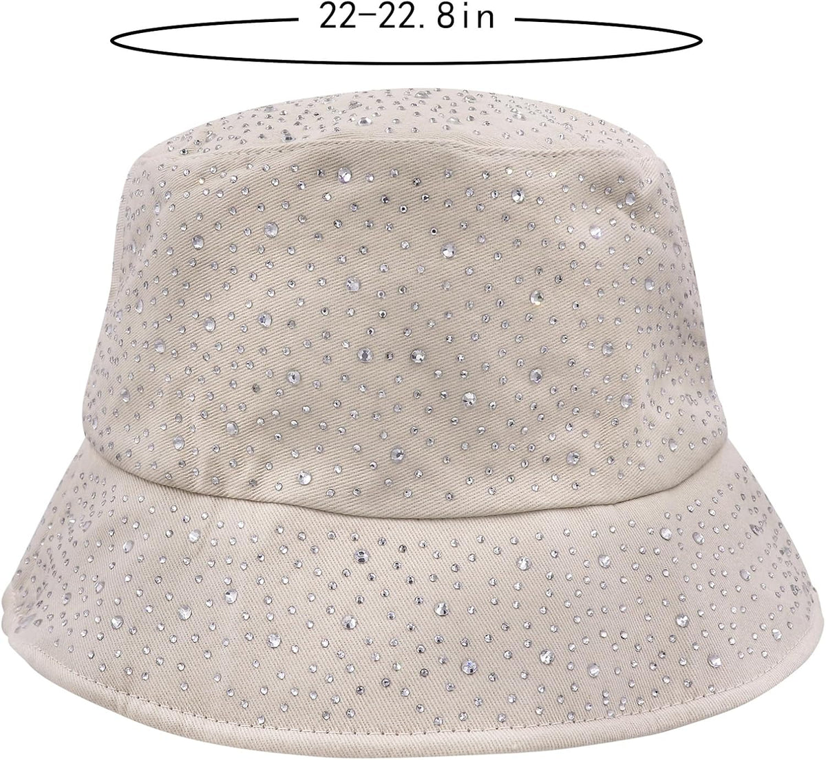 BOLLEY JOSS Sombrero de cubo brillante para mujer, sombrero de sol...