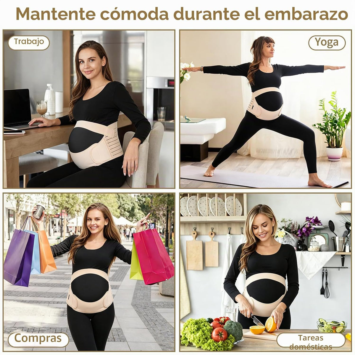 ChongErfei Cinturón de Maternidad, Cinturón de Soporte 3 en 1 para...