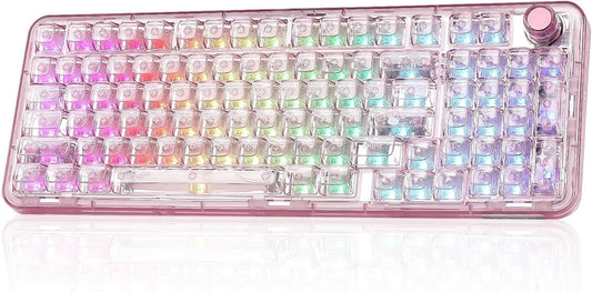YUNZII X98 QMK\/VIA Teclado Mecánico Inalámbrico para Juegos con Pe...