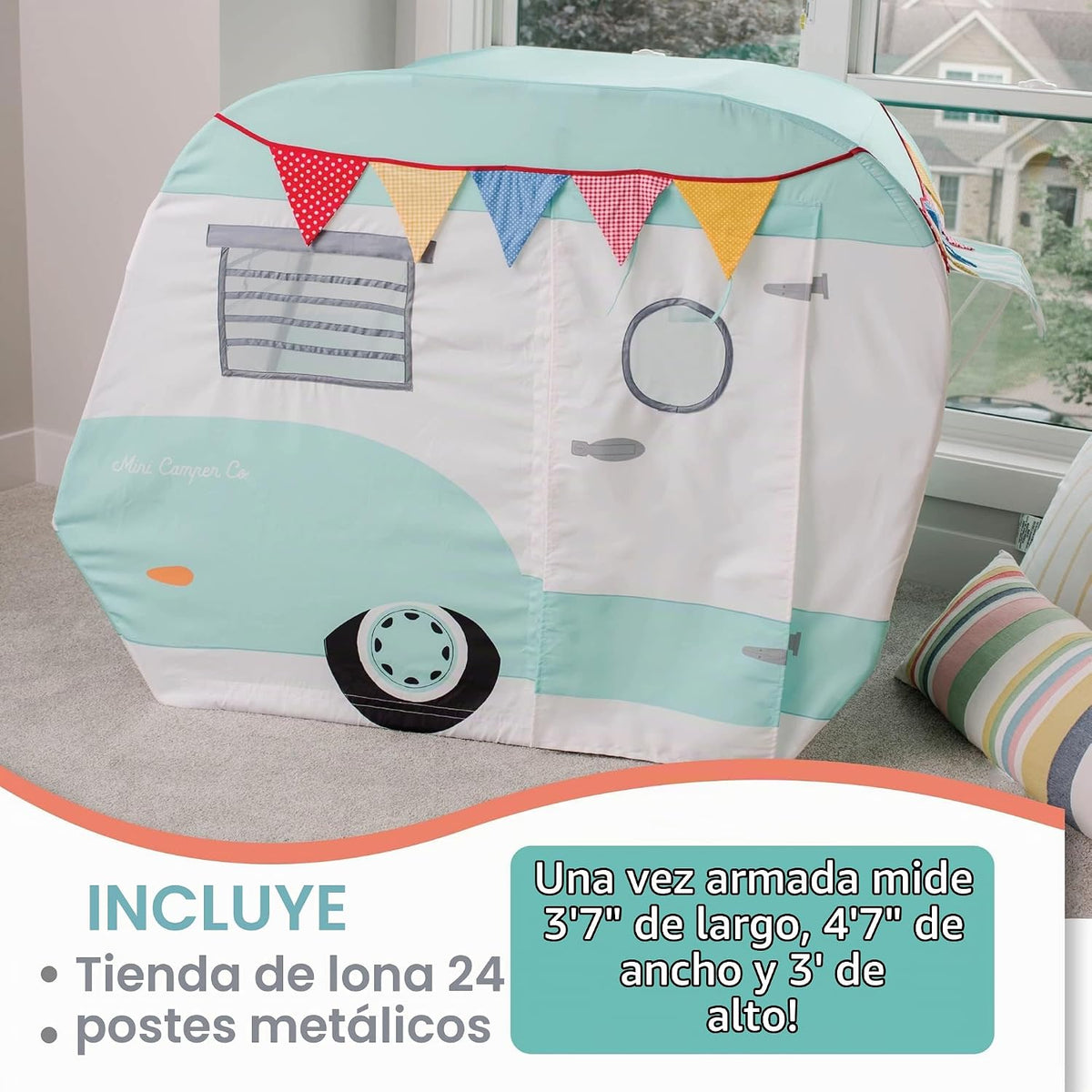 MindWare Camper Playhouse \u2013 Pretend, Fuerte interior para niño...