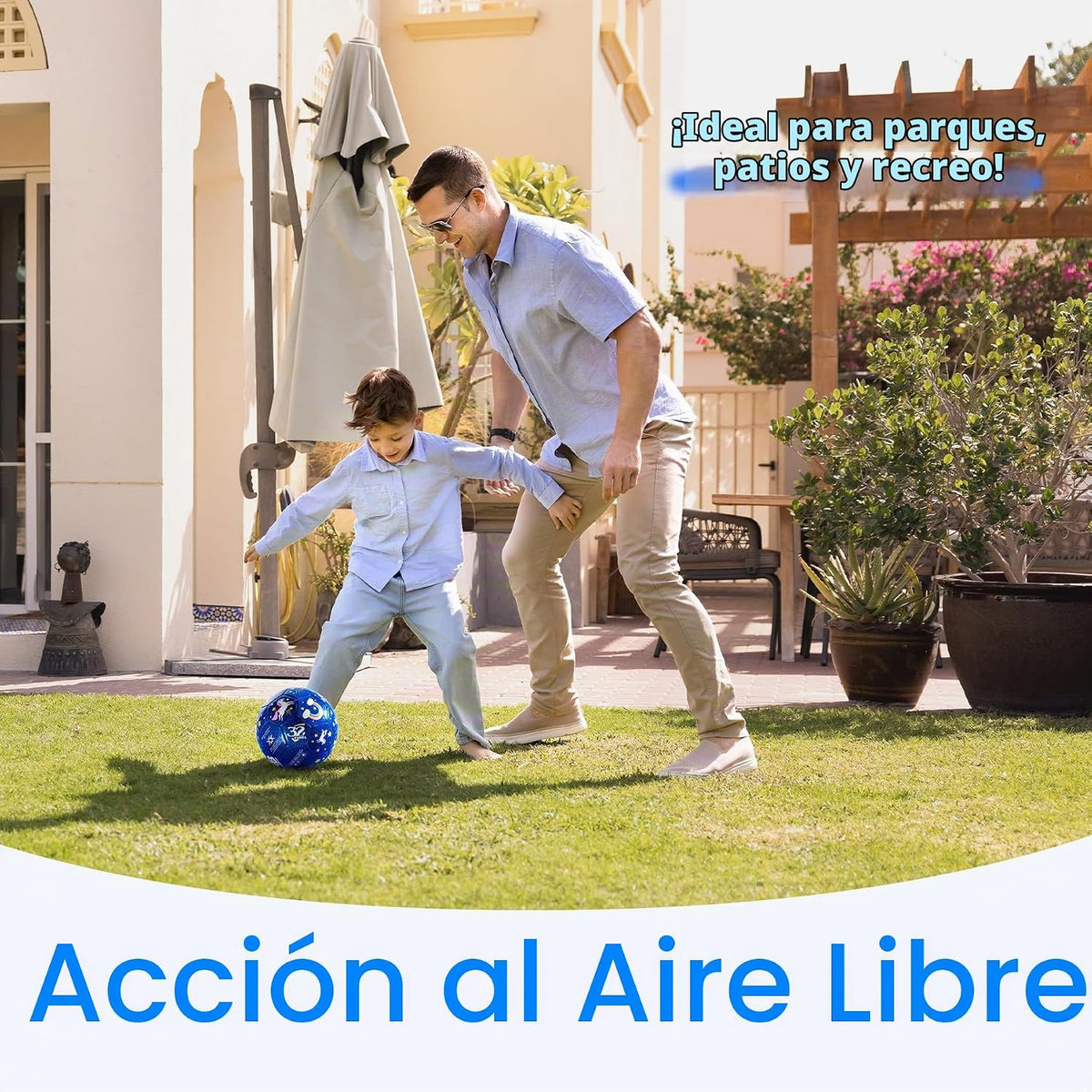 Balón de fútbol U&C Planet tamaño 2, 3, 4 para niños pequeños y jóv...
