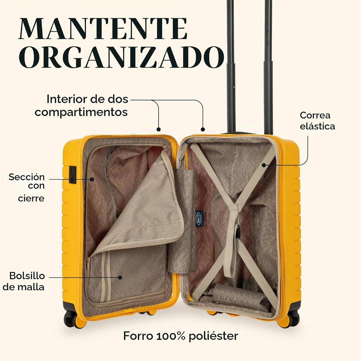 Bric's B|Y Ulisse - Maleta giratoria - Equipaje de mano de 21 p...