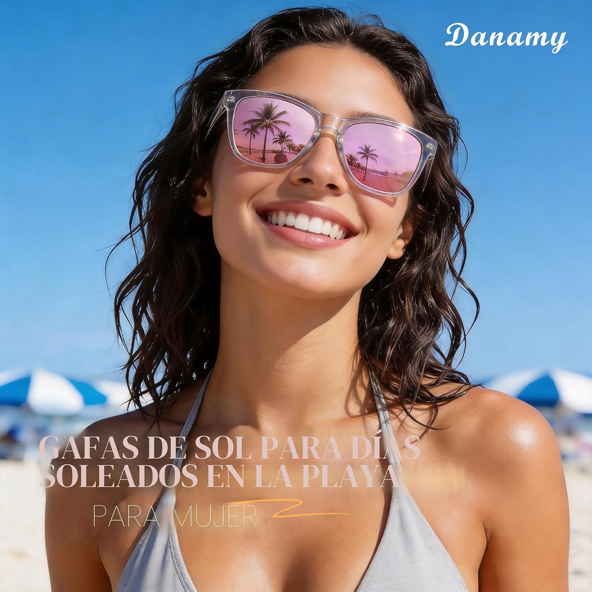 DANAMY Gafas de sol polarizadas para mujer y hombre, protección UV...